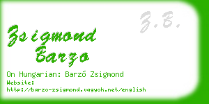 zsigmond barzo business card