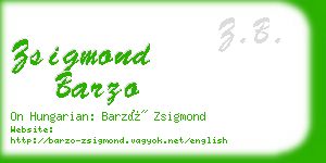 zsigmond barzo business card